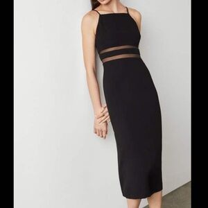 BCBGMAXAZRIA Organdy Trim Midi Dress - Size 0